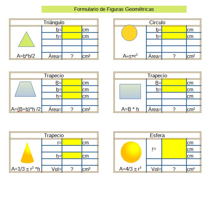 Formulario Geoom�trico